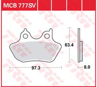 TRW PASTILLAS FRENO TRW CARB. DELANT., MCB 777 PC