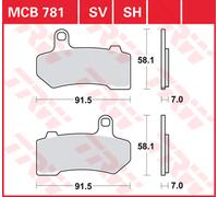 TRW PASTILLAS FRENO TRW CARB. DELANT., MCB 781 PC