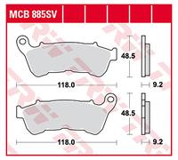 TRW PASTILLAS FRENO TRW CARB. DELANT., MCB 885 PC