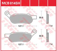 TRW PASTILLAS FRENO TRW CARB. TRAS., MCB 814 PC