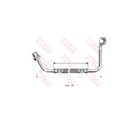 TRW PHD230 Latiguillo de freno Longitud: 400mm Compatible con FORD TRANSIT Furgón V TRANSIT Autobús V TRANSIT Caja/Chasis V TRANSIT Autobús 72E, 73E