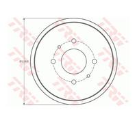 TRW Tambor de Freno Trasero Ø114.3mm para Smart Forfour 454 Mitsubishi COLT VI
