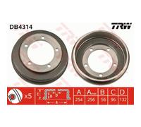 TRW Tambor de Freno Trasero Ø160mm para Ford Transit Camión / Chasis Fm _