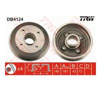 TRW Tambores De Freno Traseros Ø108mm Para Peugeot 205 Kasten 741B 20D Citroën