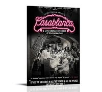 TRWHRYERYRH Casablanca - Póster decorativo para pared, lienzo vintage para sala de estar, dormitorio, 40 x 60 cm, estilo marco