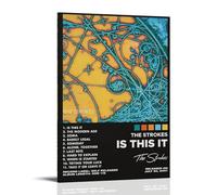 TRWHRYERYRH Is This It by The Strokes - Póster estético de pared decorativo para pared, lienzo vintage para sala de estar, dormitorio, 50 x 75 cm, estilo marco