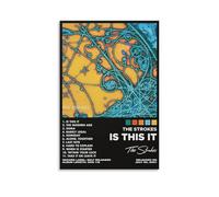 TRWHRYERYRH Is This It by The Strokes - Póster estético de pared decorativo para pared, lienzo vintage para sala de estar, dormitorio, 40 x 60 cm, estilo sin marco
