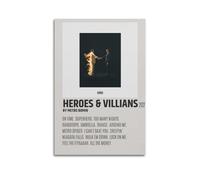 TRWHRYERYRH Póster estético de Héroes y Villians (1) arte decorativo para pared, lienzo vintage para sala de estar, dormitorio, 30 x 45 cm, estilo sin marco