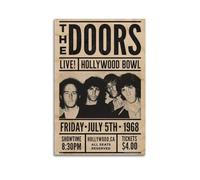 TRWHRYERYRH Póster estético de The Doors para pared, pintura decorativa, lienzo vintage para sala de estar, dormitorio, 20 x 30 cm, estilo sin marco