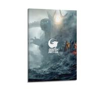 TRWQEVQWEG Godzilla Minus One1 - Póster de lienzo para pared, diseño estético, pintura moderna para sala de estar, 30 x 45 cm, estilo marco