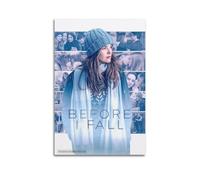 TRWQEVQWEG Póster con texto en inglés "Before I Fall" (50 x 75 cm), estilo sin marco