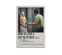 TRWQEVQWEG Póster con texto en inglés «How to lose a guy in 10 days» (Cómo perder a un chico en 10 días) para pared, póster estético para sala de estar, 40 x 60 cm, estilo sin marco