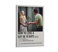 TRWQEVQWEG Póster con texto en inglés «How to lose a guy in 10 days» (How to lose a guy in 10 days) sobre lienzo para pared, póster estético moderno, pintura para sala de estar, 40 x 60 cm, estilo