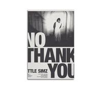 TRWQEVQWEG Póster con texto en inglés "NO THANK YOU" (50 x 75 cm), diseño estético moderno para sala de estar, estilo sin marco
