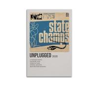 TRWQEVQWEG Póster de Unplugged By State Champs con cubierta de lienzo para pared, póster estético, pintura artística moderna para sala de estar, 40 x 60 cm, estilo sin marco