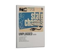 TRWQEVQWEG Póster de Unplugged By State Champs con cubierta de lienzo para pared, póster estético, pintura artística moderna para sala de estar, 50 x 75 cm, estilo marco