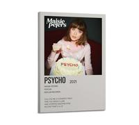 TRWQEVQWEG Psycho by Maisie Peters - Póster de lienzo para pared, diseño estético moderno, pintura artística para sala de estar, 50 x 75 cm, estilo marco