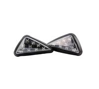 TRWWFEXO luz indicadora motocicleta 2 x de accesorios para motocicleta, luces intermitentes LED triangulares ahumadas, montaje empotrado