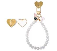 TRXYQ Cadena de abalorios con inicial R para Kindle para mujer, pulseras de perlas Kindle, accesorios de llavero, regalos para los amantes de la lectura, dijes de letra de monograma para lector