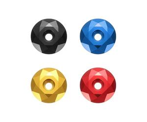 Tryagat 1 Pieza Tapa de Dirección de Bicicleta para Specialized Turbo Levo 6Fattie/29 Turbo Levo Alloy, Tapa de Potencia Diseño de Diamante Aluminio MTB Carretera Accesorios de Ciclismo,C