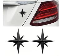 Tryagat 2 Piezas Insignia Metal 3D para FIAT 500 E 2020-2025, Pegatina Emblema Vehículo Decoración Carrocería Accesorios Exteriores Atractivo,Black