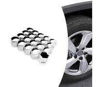 Tryagat 20 Piezas Cubretornillos Ruedas Coche para Seat Leon 4 (IV) KL I 2020-2024, Tapones Tornillos Rueda Plata Cromado Fundas de Tuercas para Auto,19mm