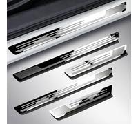 Tryagat 4 Piezas Acero Inoxidable Protector Umbral de Puerta para KGM Actyon 2026 2025, Umbrales Puerta Coche Antirrayas Entrada Protector Plateado
