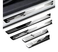 Tryagat 4 Piezas Protector de Umbral de Puerta de Coche para BMW X2 U10 2026 2025 2024 2023, Película Protectora Acero Inoxidable Antirrayas Tira de Protección Accesorios Plata