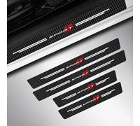 Tryagat 4 Piezas Protector Umbral Puerta Coche para Ford EcoSport II 2013-2023, Fibra Carbono Cuero Pegatinas Antiarañazos Protección Umbral Puerta Cubierta