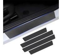 Tryagat 4 Piezas Protector Umbral Puerta para DS 7 2026 2025 2024 2023 2022, Carbono Protector de Coche Autoadhesivo Pegatina Antirrayaduras