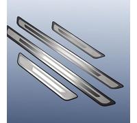 Tryagat 4 Piezas Protectores de Umbral Acero Inoxidable para Ford EcoSport II 2017-2022, Protector de Puerta Duradero Cubierta de Umbral Placa de Protector,Silver