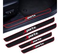 Tryagat 4 Piezas Protectores de Umbral de Puerta para Ford Everest 2022 2023 2024 2025 2026, Placa de Desgaste Pedal Entrada Goma Negra Antigolpes