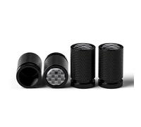 Tryagat 4 Piezas Tapones de Válvula Coche para Mitsubishi Space Star A00 I 2012-2019, Cubiertas Vástago Resistentes Accesorios Coche Tuning,Black