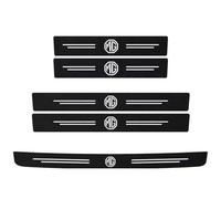 Tryagat 5 Piezas Protector de Umbral de Puerta para MG Whale 2024 -, Pegatina de Pedal de Bienvenida Fibra de Carbono Antirrayas Umbrales de Puerta,A