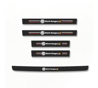 Tryagat 5 Piezas Protector de Umbral de Puerta para MG Whale 2024 -, Pegatina de Pedal de Bienvenida Fibra de Carbono Antirrayas Umbrales de Puerta,C