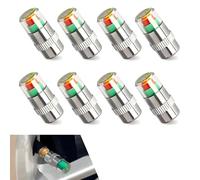 Tryagat 8 Piezas Indicador de Presión de Neumáticos para VW Tiguan 3 (III) 2025 2024 2023 2026, Tapones de Válvula de Monitorización Antirrobo Acero Inoxidable Sensor Aire