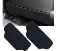 Tryagat Protector de Asiento para Land Rover Defender (L663) 2025 2024 2023 2022, 2 Piezas Kick Mats Organizador Coche Alfombrillas Cuero Sintético Impermeables Cubre Trasero Niño Negro