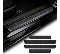 Tryagat Protectores de Umbral de Puerta para VW Tiguan Allspace II (5-Sitzer) 2016-2024, Adhesivos de Umbral de Puerta de Fibra de Carbono Película Protectora Antiarañazos, 4 Piezas