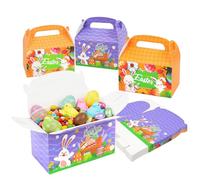 TryDrem Paquete de 30 cajas de dulces de Pascua, 6.5 x 3.5 x 4.8 pulgadas con asa, para cestas de Pascua, suministros de fiesta, decoraciones de Pascua