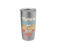 Trying To Grow Old With My Man But He's Already Old - Vaso térmico de acero inoxidable de doble pared