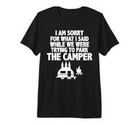 Trying To Park The Camper Camping Hiking Adventure Nature Camiseta Premium