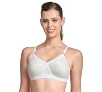 TRYLO Alpa - Sujetador sin tirantes para mujer, cobertura completa, opaco, Blanco, 70C