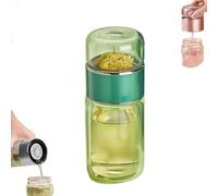 Tryteava Glass Infuser,Tryteava 3-in-1 Smart Tea Infuser,Double Layer Portable Teas Water Separation Infusible Teas Cup Mug for Loose Leaf & Blooming Tea (GREEN,9.5 oz)