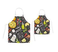 TRYTUTRY Delantales para padres e hijos con bolsillo, bonito delantal para mamá e hija, hebilla ajustable para el cuello, delantales para adultos y niños para artistas,chef,hornear,cocinar,alimentos