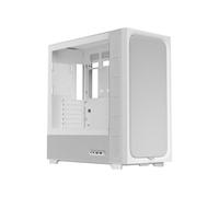 TRYX FLOVA - Carcasa ATX de policarbonato ATX de torre media, transpirable, hecha a mano, de vidrio templado, silencioso, ventilador de flujo cruzado, tres modos de velocidad, carcasa para computadora