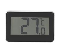 TS-A95 Mini Termómetro Electrónico, Medidores de Humedad de Temperatura Electrónicos Digitales Impermeables de Precisión Pantalla LCD Termómetro de Refrigerador para Humidores, Invernadero (Negro)