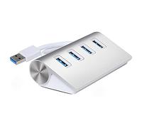 TS-HUB04 - Hub USB 3.0 de 4 puertos con clip, de aluminio, con 4 puertos USB para Windows 98SE, ME y 2000