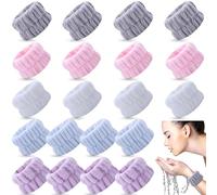 TS-MAYKA 20 muñequeras para lavar la cara, absorbentes para lavar la cara, toallas de spa, toallas de belleza, bandas de brazo para lavar la cara para evitar que el agua corra por los brazos