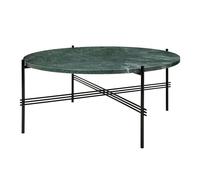 GUBI Mesa de centro TS Round Green guatemala marble. ø80. base negra