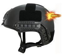 TS TAC-SKY Casco Protector Táctico De Kevlar De 3 Niveles, Casco Antibalas For Tiro Y Rescate Antidisturbios, Casco Militar, Casco De Combate, Casco Balístico Táctico Rápido(M(54-57cm))